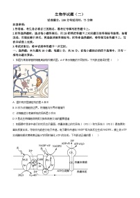 2024届甘肃省张掖市某校高三下学期模拟考试生物试题