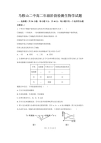 安徽省马鞍山市第二中学2023-2024学年高二上学期开学检测生物试题