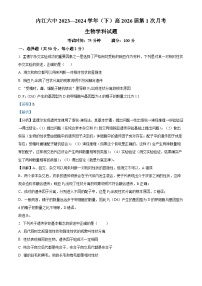 四川省内江市第六中学2023-2024学年高一下学期第一次月考生物试卷（Word版附解析）