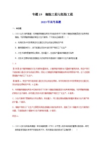 （全国通用）2013-2023年高考生物真题分项汇编专题19细胞工程与胚胎工程（学生版+教师版）