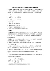 山东省2024年高一下学期期末模拟检测卷02生物试卷（解析版）