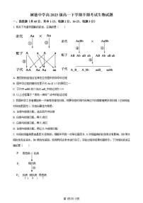 四川省成都市青羊区树德中学2023-2024学年高一下学期5月期中生物试题