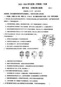 江苏省镇江市实验高级中学2023—2024学年高一下生物期中考试生物试题