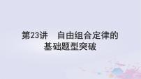 2025届高考生物一轮总复习必修2第五单元遗传的基本规律伴性遗传与人类遗传病第23讲自由组合定律的基础题型突破课件