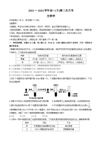 河北省邢台市邢襄联盟2023-2024学年高一下学期第三次月考生物试题（Word版附答案）