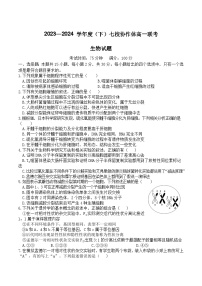 2024辽宁省七校协作体高一下学期5月期中联考试题生物含答案