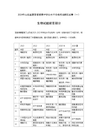 2024年山东省夏季普通高中学业水平合格考试生物模拟试卷（一）