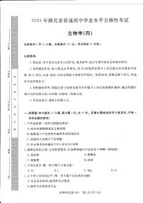 2024年湖北省普通高中学业水平合格性考试模拟（四）生物试题