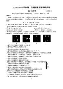 江苏省南京市江宁区2023-2024学年高一下学期期末考试生物试题（Word版附答案）