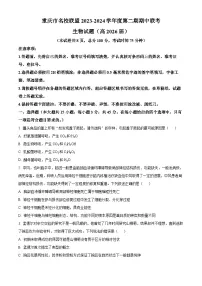 重庆市名校联盟2023-2024学年高一下学期4月期中联考生物试卷（Word版附解析）