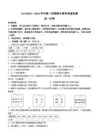 河南省许昌市2023—2024学年高一下学期期末考试生物试题(无答案)
