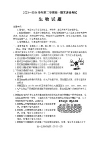 河北省保定市2023-2024学年高一下学期期末调研考试生物试题（Word版附答案）