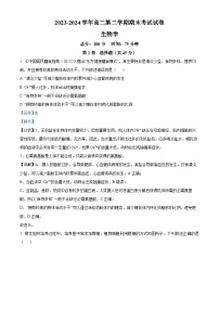 安徽省合肥市蜀山区合肥八一学校2023-2024学年高二下学期期末生物试卷（Word版附解析）