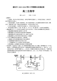 河南省漯河市2023-2024学年高二下学期期末质量监测生物试题