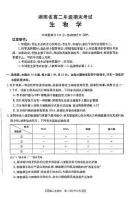 湖南省湘西2023-2024学年高二下学期期末考试生物试题及答案