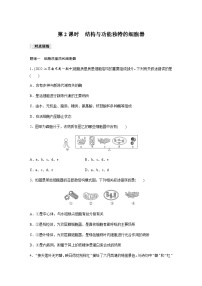 苏教版 (2019)必修1《分子与细胞》第二节 细胞——生命活动的基本单位第2课时同步达标检测题