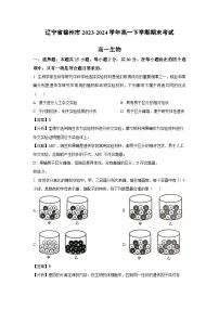 [生物][期末]辽宁省锦州市2023-2024学年高一下学期期末考试(解析版)