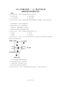 [生物]2024北京重点校高一上学期期末生物真题分类汇编：细胞的基本结构章节综合