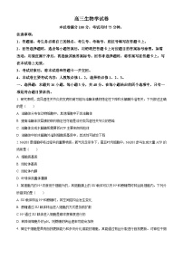 贵州省黔东南苗族侗族自治州2025届高三上学期开学考试生物试卷（Word版附答案）