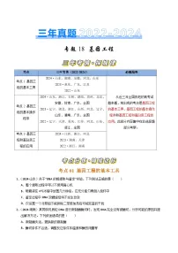 三年（2022-2024）高考生物真题分类汇编（全国通用）专题18 基因工程（原卷版）