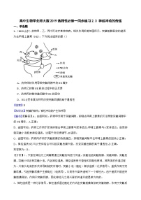 生物北师大版 (2019)第三节 神经冲动的传递精品随堂练习题