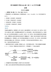 四川省成都市新津中学2022-2023学年高二上学期10月月考生物试题（Word版附解析）