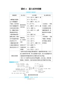 2025年高考生物精品教案第一章细胞的概述与分子组成课时3蛋白质和核酸