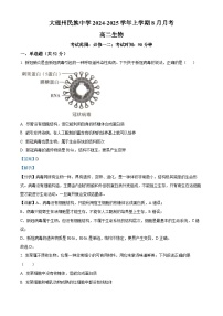 云南省大理白族自治州大理市大理白族自治州民族中学2024-2025学年高二上学期开学生物试题（解析版）