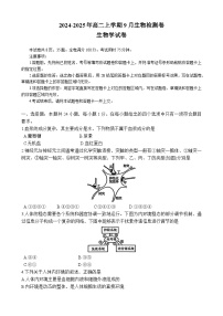 云南省红河州2024-2025学年高二上学期9月月考生物试题