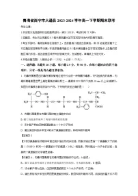 [生物]青海省西宁市大通县2023-2024学年高一下学期期末联考试卷(解析版)