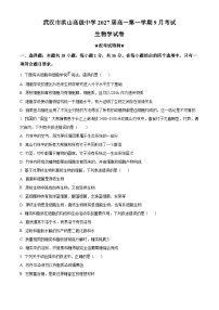 湖北省武汉市洪山高级中学2024-2025学年高一上学期9月考试生物试题（原卷版+解析版）