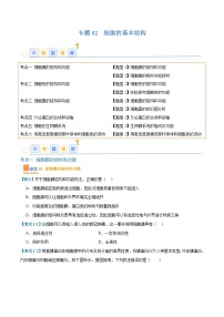 专题02 细胞的基本结构（9大题型）-2025年高考生物一轮复习题型冲关讲义（新高考通用）