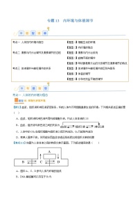 专题13 内环境与体液调节（8大题型）-2025年高考生物一轮复习题型冲关讲义（新高考通用）