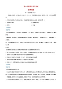 四川省泸州市泸县2023_2024学年高一生物上学期12月月考试题含解析