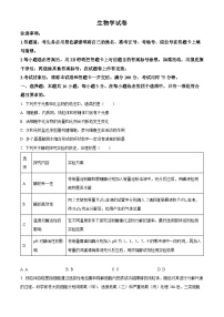 云南师范大学附属中学2024-2025学年高三上学期9月月考生物试卷（Word版附答案）