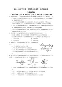 [生物]江苏省连云港市连云区连云港高级中学2024～2025学年高二上学期9月月考试题(有答案)