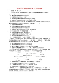 广东省2023_2024学年高一生物上学期第二次月考试题