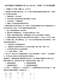 天津市武清区天和城实验中学2024-2025高一上学期10月月考生物试题