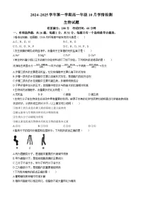 江苏省连云港市江苏省赣榆高级中学2024-2025学年高一上学期10月月考生物试题(无答案)