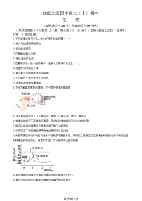 [生物]2023北京四中高二(上)期中试卷(教师版)