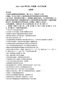 安徽省亳州市涡阳县蔚华中学2024-2025学年高二上学期10月月考生物试题