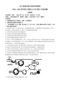 [生物]辽宁省重点高中沈阳市郊联体2024～2025学年高三上学期10月月考试题(有答案)