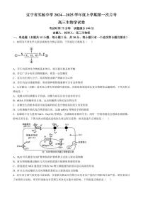 生物丨辽宁省辽宁省实验中学2025届高三10月月考暨第一次阶段测试生物试卷及答案