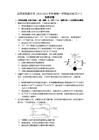 江苏省如皋中学2024-2025学年高三上学期综合练习（一）生物试题（Word版附答案）