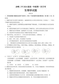 [生物]内蒙古赤峰二中2024～2025学年高一上学期10月第一次月考学试题(有答案)