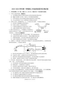 江苏省沭阳塘沟高级中学2024-2025学年高二上学期第二次月考生物试卷