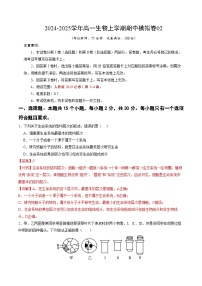 2024-2025学年高一上学期期中模拟考试生物（不定向版，人教版2019第1_4章）02试卷（Word版附解析）