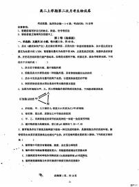 河北省沧州市泊头市第一中学2024-2025学年高二上学期10月月考生物试题