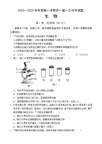 海南省文昌中学2024-2025学年高一上学期第一次月考生物试卷（Word版附解析）