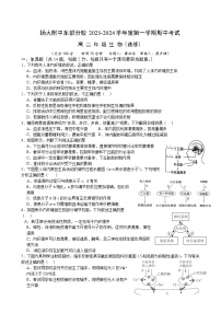 江苏省扬州市扬州大学附属中学东部分校2023-2024学年高二上学期期中考试生物试卷